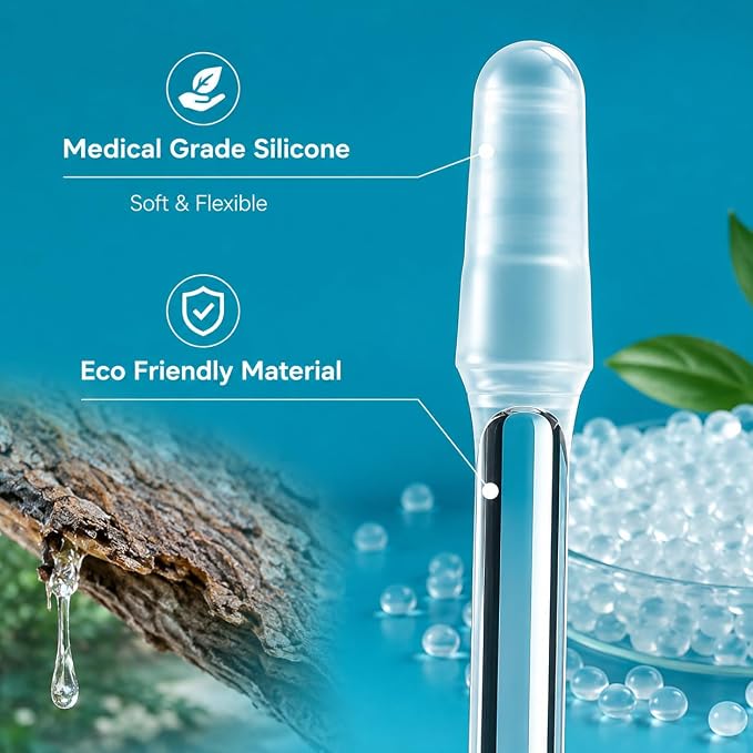 Reusable Sticky Ear Cleaner Tool Set, 24 Pcs Soft Silicone Adhesive Ear Wax Removal Sticks with Washable Resin Tips for Safe Ear Cleaning, Reusable Ear Pick Kit for Adults and Children